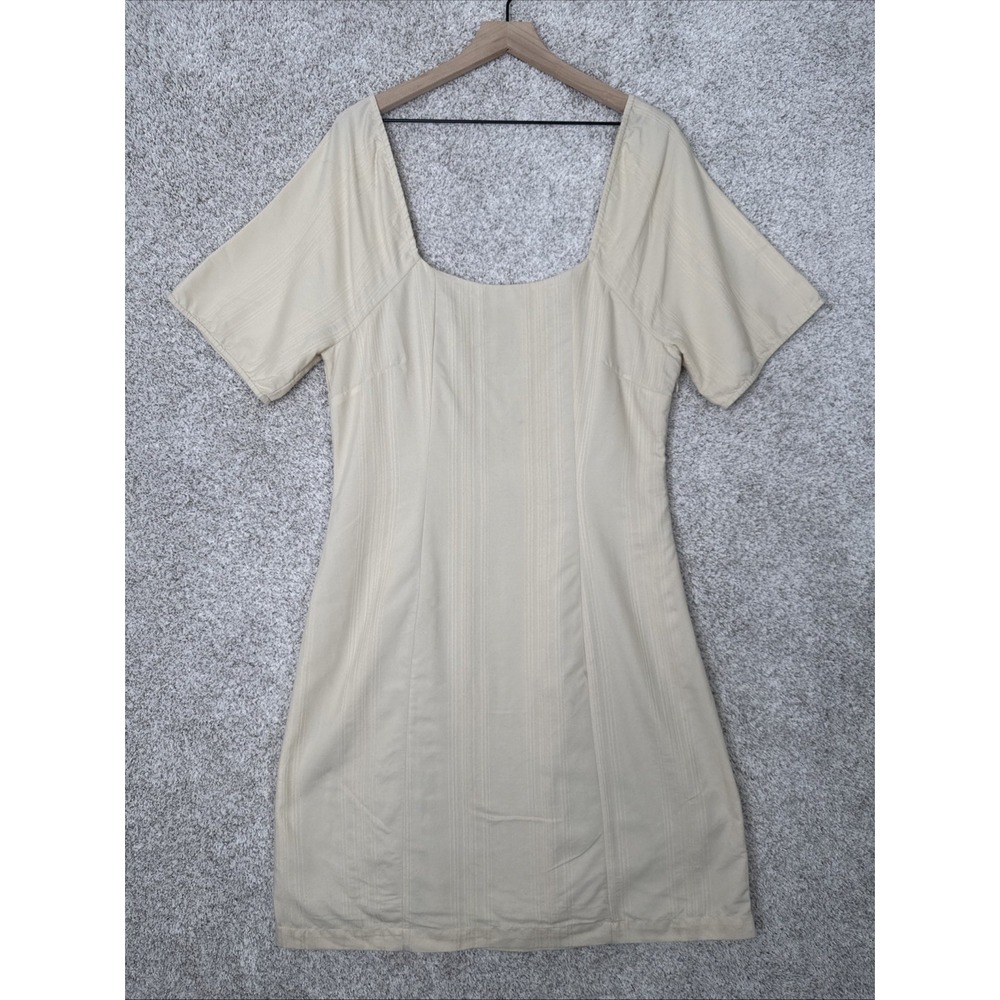 Ichi Cream Off The Shoulder Dress - Size 40 - Large